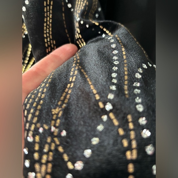 Elisabeth Williams | velvet | bling | open front | jacket | XL - Picture 6 of 8